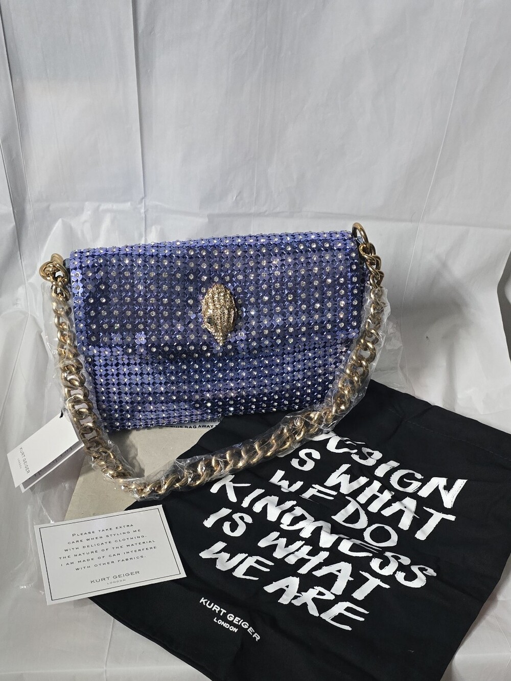 Kurt Geiger London MINI Party Flower Crossbody Bag in Blue